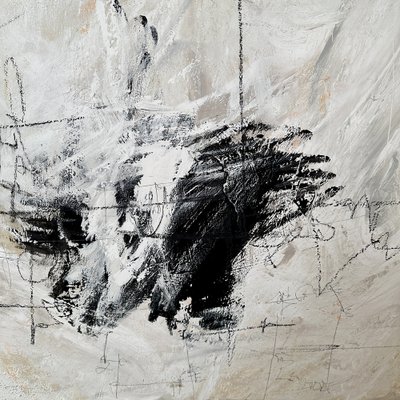 Felix Bachmann, Abstract Composition in Black and White, 2023