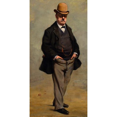 Benoni Van der Gheynst, Portrait d'un homme au chapeau melon