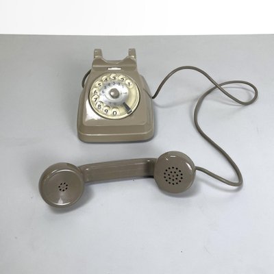 Mid-Century Italian Sip Telephone with Handset Holder Music