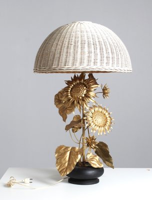 Vintage Sunflower Table Lamp, 1980s for sale at Pamono