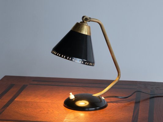 Lampadaire, lampadaire, lampe de table, lampe de table, abat-jour noir, or,  perforations décoratives, velours, métal