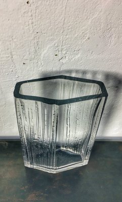 Vaso vetro trasparente anni '70, vintage