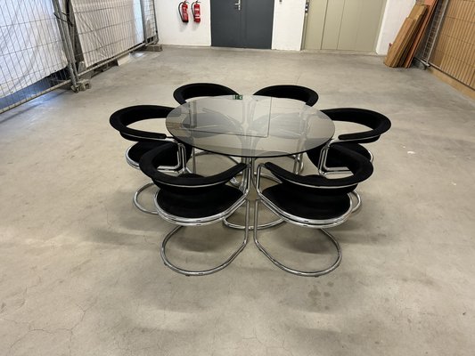 Vintage chrome online dining table