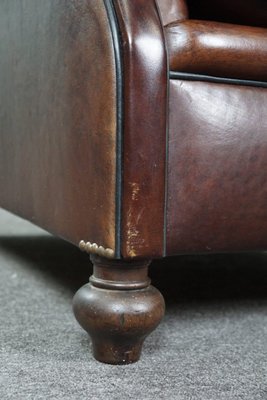 Dark outlet brown armchair