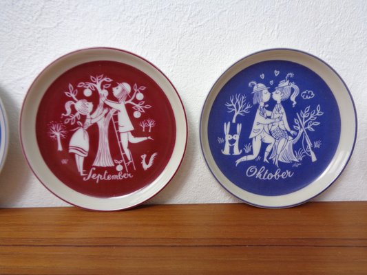 Untersetzer aus Porzellan von Raymond Peynet für Rosenthal Studio Linie, 1960er, 12 Set bei Pamono kaufen