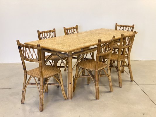 Bamboo dining table discount