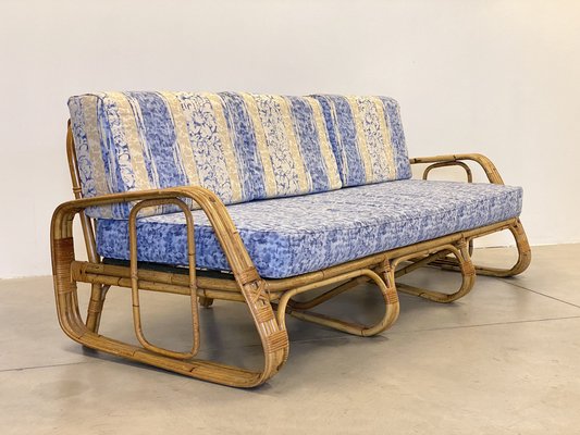 Vintage bamboo couch discount