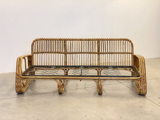 Vintage Bamboo Sofa 1970s