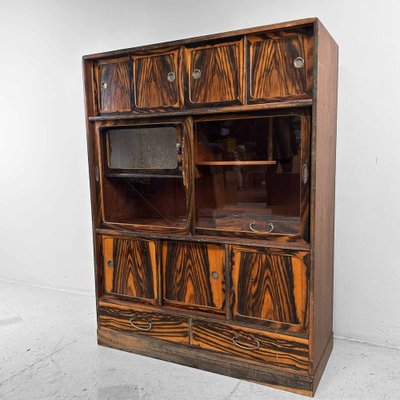 アンティークの円形ティーキャビネット　Tea Cabinet Mid-Century Japanese Cha Tansu Shōwa Tea Cabinet, 1930s for sale