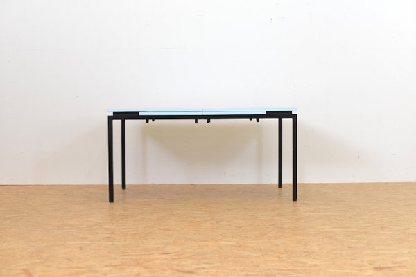 Mid Century Light Blue Extendable Dining Table For Sale At Pamono