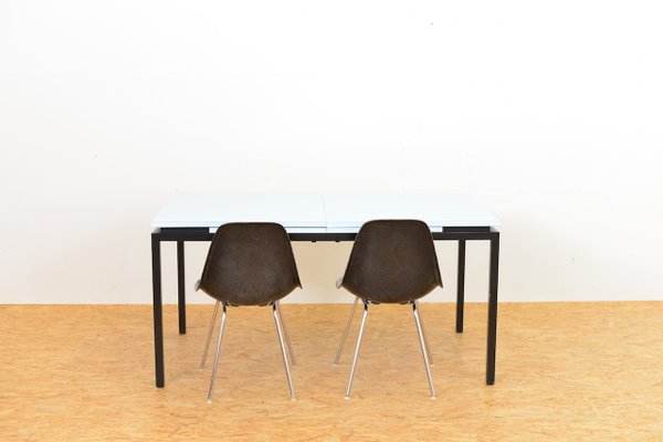 light blue dining table