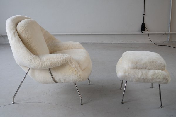Fuzzy white chair best sale