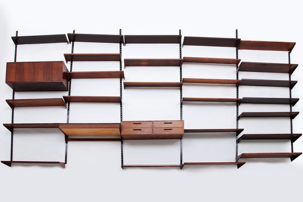 Dark wood clearance wall unit