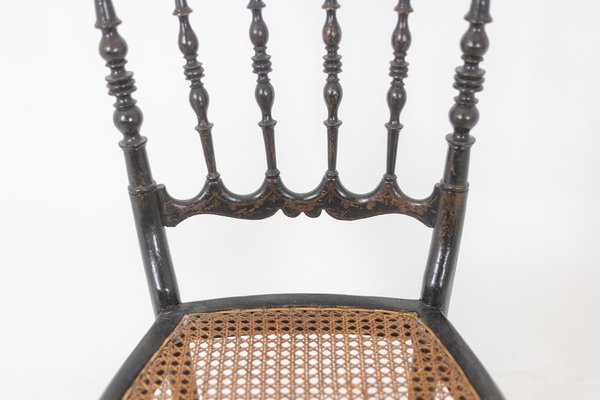 Sedia poltroncina Napoleone III braccioli sagomati schienale tornito – Il  Grifo e la Fenice