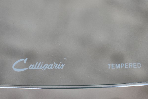 Round Tempered Glass Dining Table by Calligaris