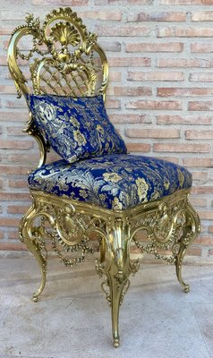 French Louis XV Style Bronze Side Chair, 1930 for sale at Pamono