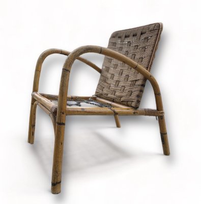 Bamboo Lounge Chair by Adrien Audoux Frida Minet for sale at Pamono
