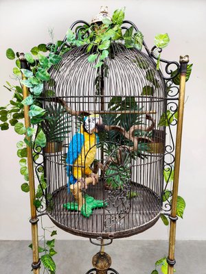 Vintage Iron Royal Decorated Birdcage 1960s for sale at Pamono