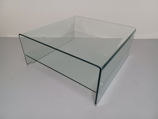 Coffee Table in Molded Glass 1980s