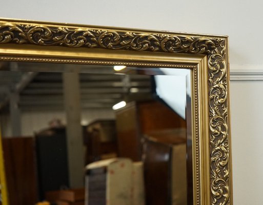 Espejo de mano Espejo de mano antiguo Espejo de oro ornamentado victoriano  -  México
