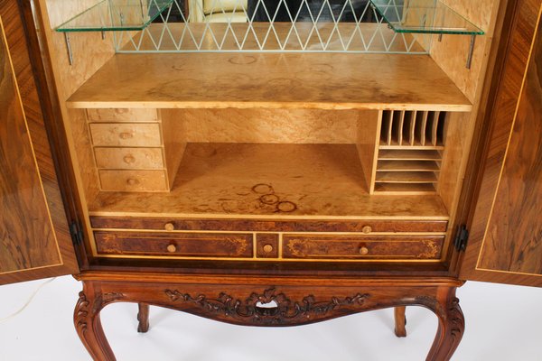 1950s walnut cocktail on sale cabinet