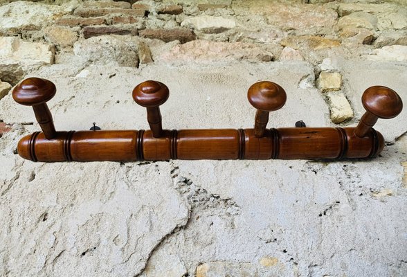 Mid Century Faux Bamboo Wall Mounted Coat Rack 1940s for sale at Pamono