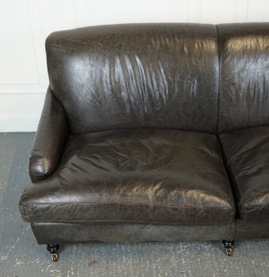 Howard Heritage Grey Leather Sofa J1 for sale at Pamono
