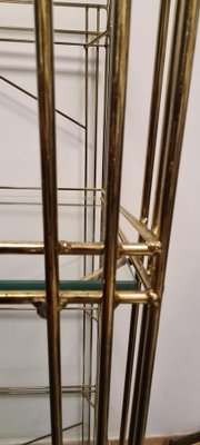 ヴィンテージ glass shelf Vintage Brass and Glass Shelf for sale at Pamono