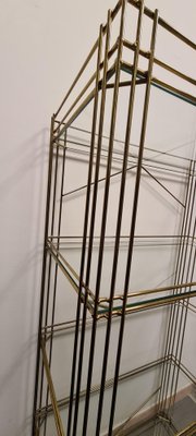 ヴィンテージ glass shelf Vintage Glass & Brass Shelf for sale at Pamono