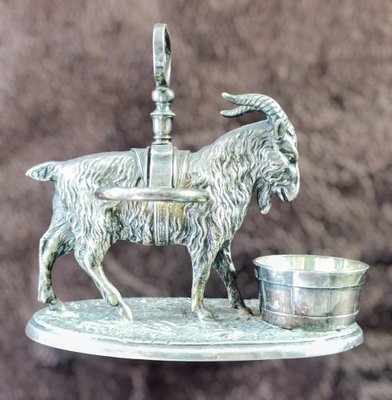 Silver Plated Novelty Goat Cruet, 1871, Set of 3 for sale at Pamono