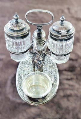 Silver Plated Novelty Goat Cruet, 1871, Set of 3 for sale at Pamono