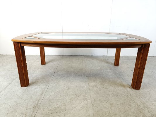 Vintage Chinoiserie Faux Bamboo Dining Table, 1970s for sale at Pamono
