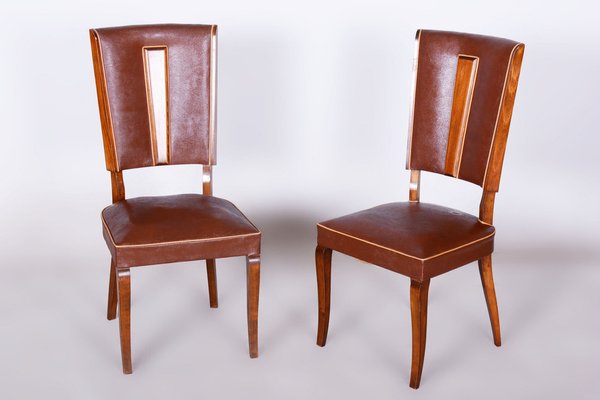 Pair of Round Mirror Top Tables Attributed to Jules Leleu Pair of Round Mirror Top Tables Attributed to Jules Leleu