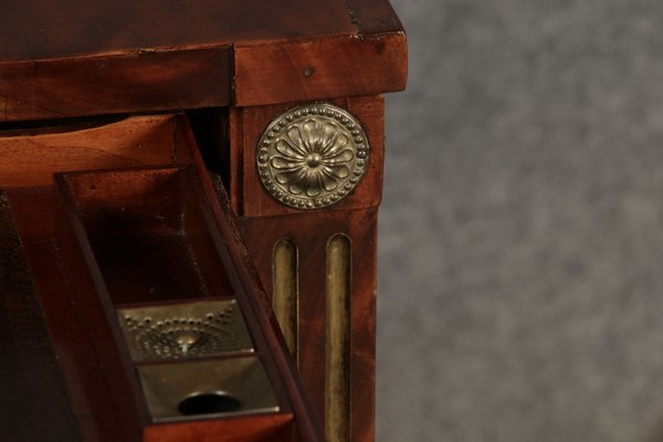 Rare Cabinet - Oak Carved Drop front Desk - Hidden jewelry Safe inside