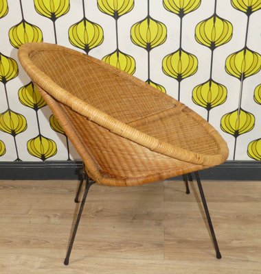 Balloon Chair in Wicker for sale at Pamono