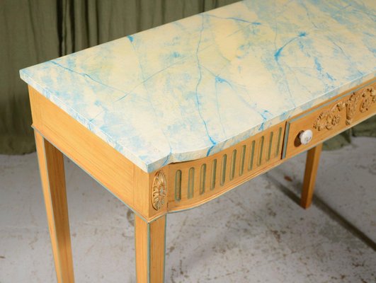 Desk with sale faux marble top