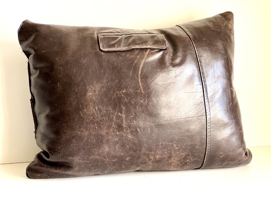 Cuscino Da Pavimento Rotondo Boemo Vintage - 80 Cm, Ricamato A Mano, Marrone Scuro, Fodera Con Nappe