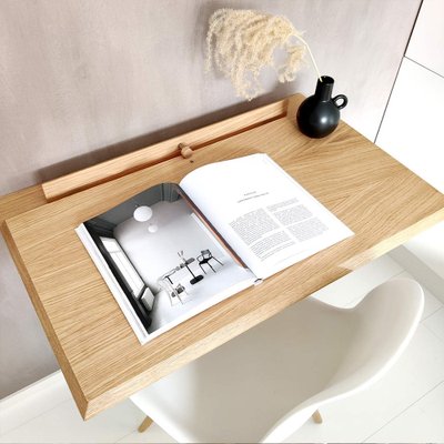 Alada Oak Floating Folding Desk from Woodendot for sale at Pamono