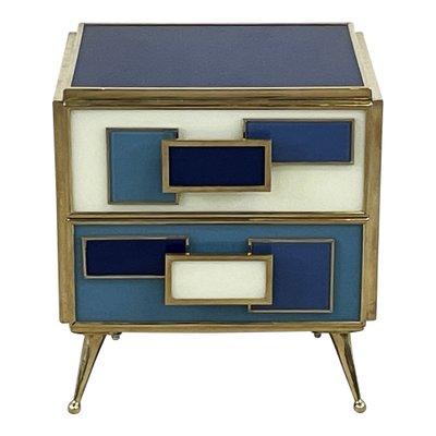 Wood and glass bedside table deals