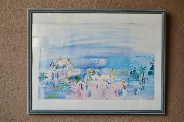 Raoul Dufy、 海外版超希少レゾネ、新品額装付 Raoul Dufy, Nice, Screen Print for sale at Pamono