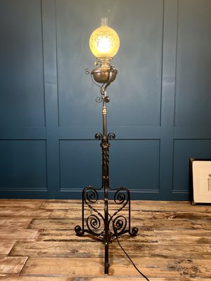 Lamp Tabl Antiqu/Pied Fer Cuiv