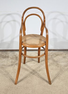 Early 20th Century Childrens High Chair in Curved Beech by Michael