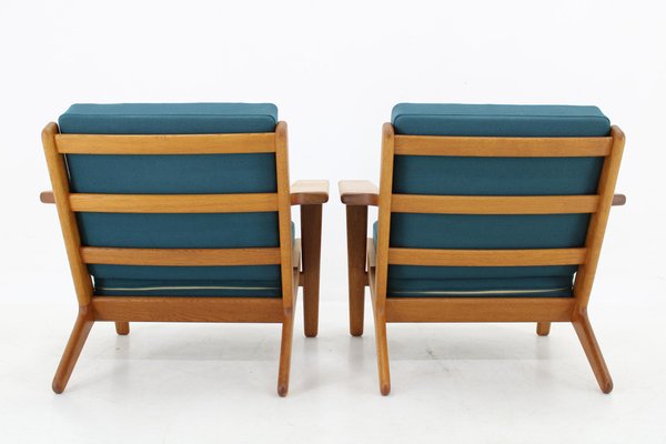 Set of GE 290 Armchairs in Oak attributed to Hans J. Wegner for