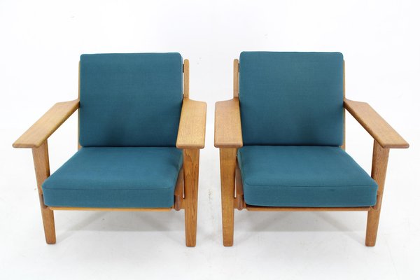 Set of GE 290 Armchairs in Oak attributed to Hans J. Wegner for