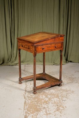 Unusual Mid 19th Century Campaign Desk on Tripod Base Unusual Mid 19th Century Campaign Desk on Tripod Base