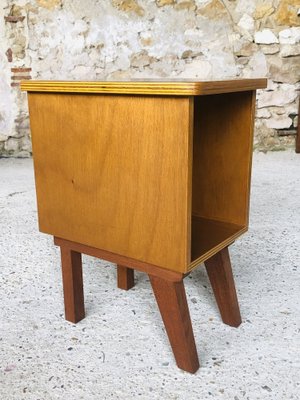 Mid Century Nightstand in Plywood 1960s