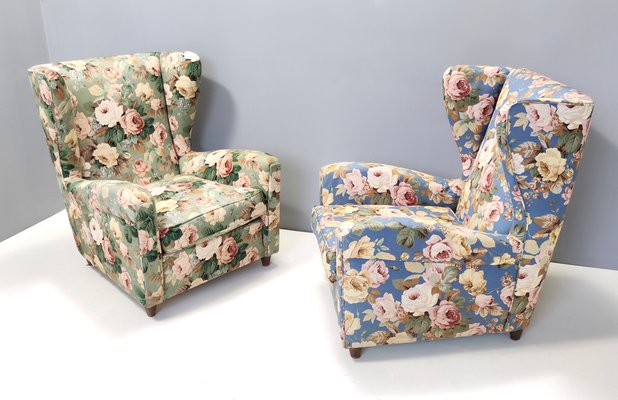 Vintage floral wingback chair deals