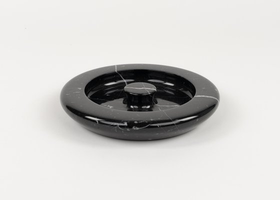 BLVCK MARBLE ASHTRAY Black Marble Ashtray Ø 12 - IndoMarmer