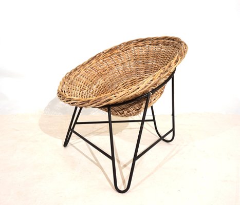 Vintage basket chair sale