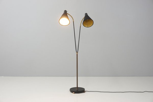 Double gooseneck floor lamp deals